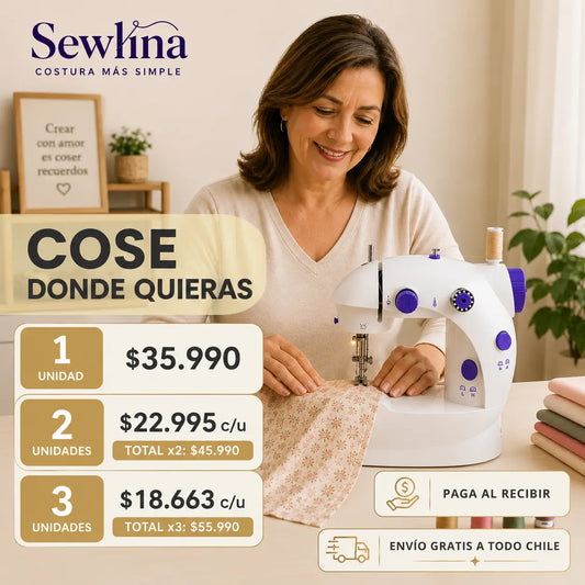 Sewlina - Costura Más Simple - Mini Máquina de Coser