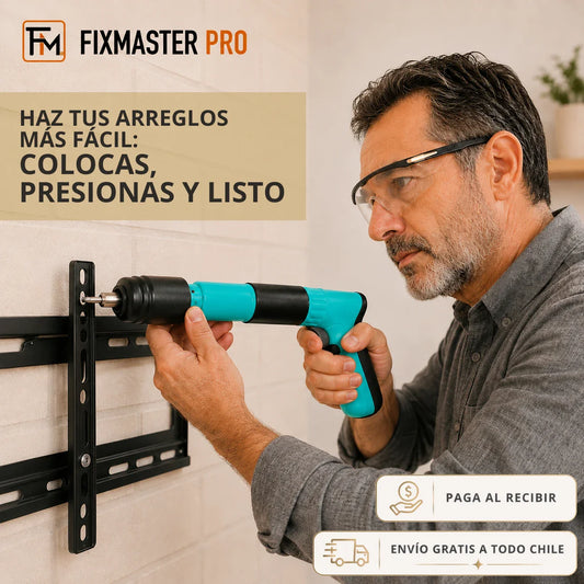 FixMaster Clavadora Manual Portátil - Incluye 20 Clavos de Regalo -