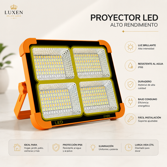 Foco Solar Portátil Led Cuadrado