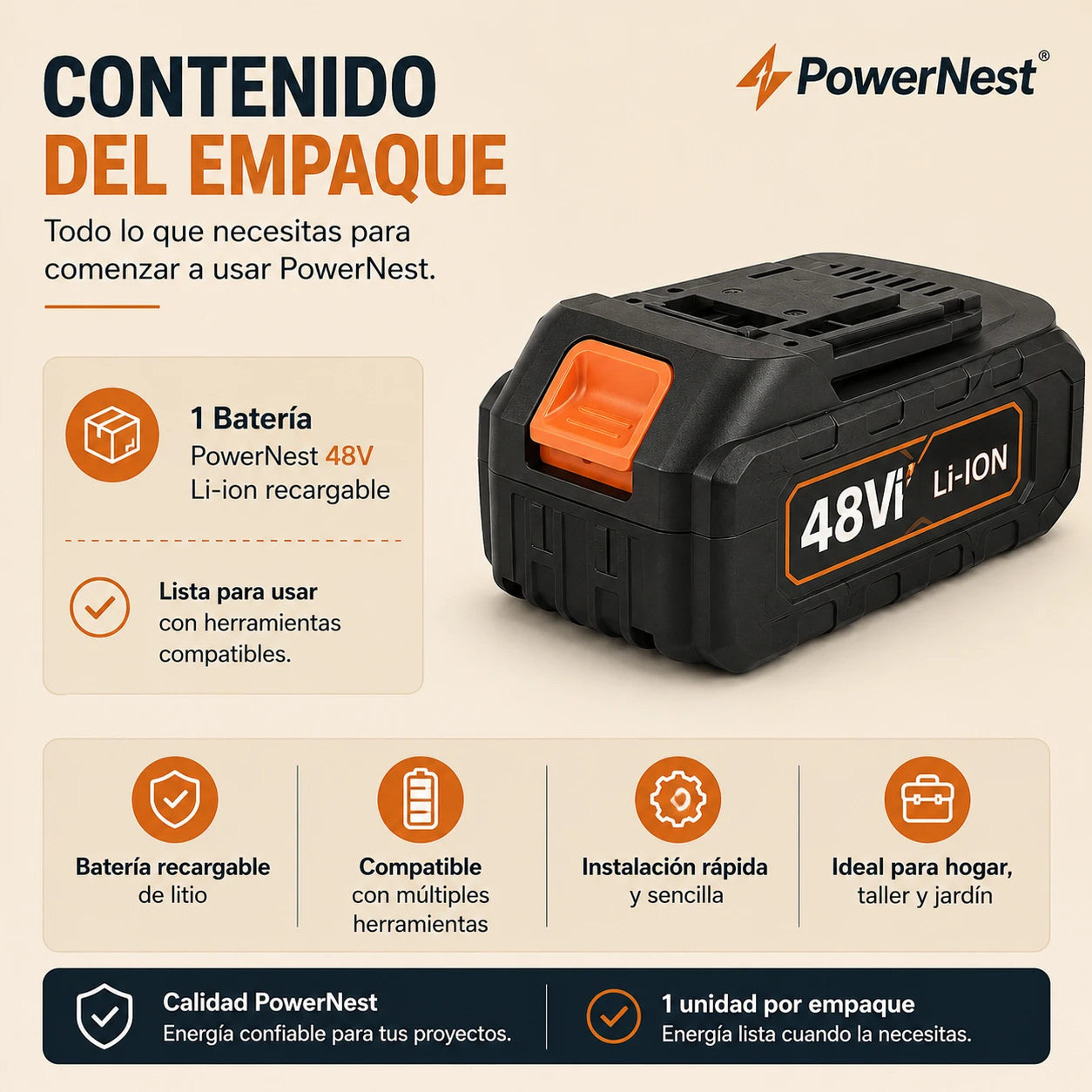 PowerNest - Energía lista para seguir trabajando