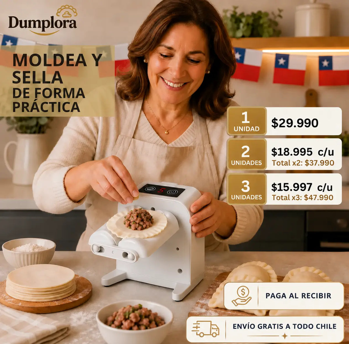 Dumplora - Prepara y sella con más facilidad